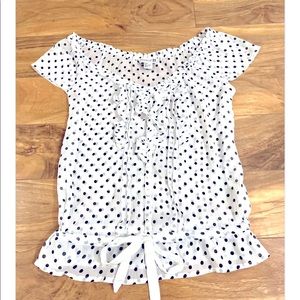 Forever 21 Sheer Chiffon Ruffle Tie Front Blouse Pink S/P button down